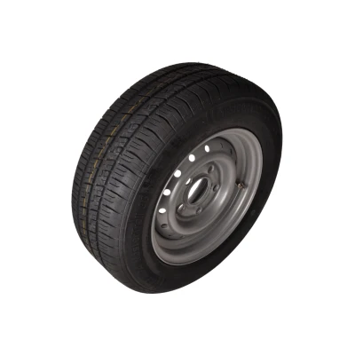 Abbildung von Komplettrad 12 Zoll 185/60R12C Reifen + Felge Mercedes Lochkreis: 5x112 900 kg 67 mm Nabendurchmesser Aanhangwagendirect Anhängershop