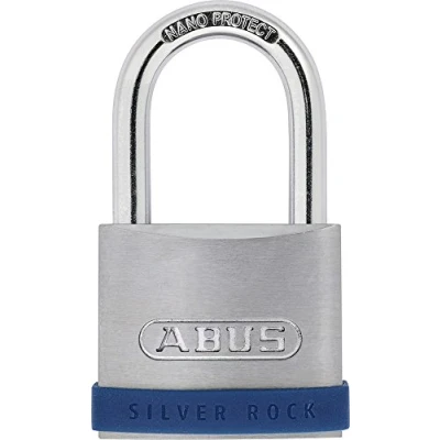 Abbildung von ABUS 5/50, Herkömmliches Vorhängeschloss, Tastensperre, Unterschiedliche Schließung, Pforte, Aufbewahrungsspind, Werkzeugkasten, Silber, Zink