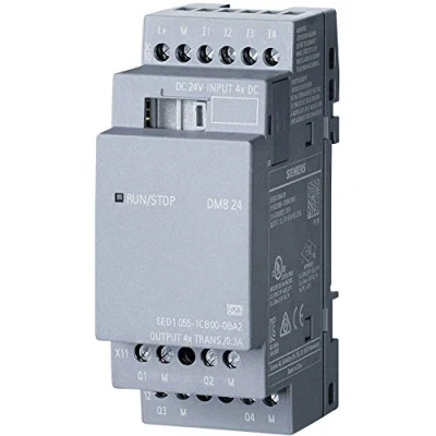 Abbildung von Siemens 6ED1055 1CB00 0BA2, Digital, Eingang/Ausgang:, 8 Kanäle, 4 Grau