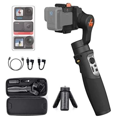 Abbildung von Hohem iSteady Pro 4 Action Kamera Gimbal 3 Achse Spritzwassergeschützter Stabilisator für GoPro Hero 13/12/11/10/9/8/7/6/5/4/3,DJI OSMO Action,Insta360 ONE R,Sony RX0,Schnellmontage,14H Laufzeit