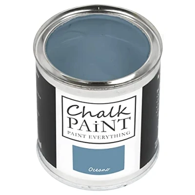 Abbildung von Chalk Paint Everything® Oceano (Ozeanblau) (750 ml) Wasserbasierte Kreidefarbe für Shabby Chic Möbel, Dekoration und Recycling Projekte Ungiftig, leicht anzuwenden