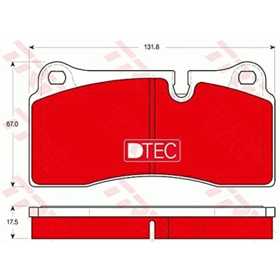 Abbildung von TRW DTEC COTEC GDB1816DTE Bremsbelagsatz für Verschleißwarnanzeiger vorbereitet AUDI: Q7, R8 Coupe, Spyder