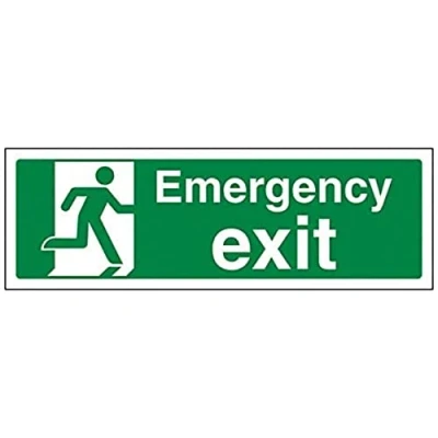 Abbildung von vsafety 21015 ax r Sicherer Zustand Exit Schild, Notausgang,&quot; Landschaft, 1 mm starrer Kunststoff, 300 x 100 mm, grün