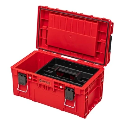 Abbildung von QBRICK SYSTEM Werkzeugkoffer Werkzeugkasten Leer Werkzeugkiste PRIME RED Ultra HD Rot 570 x 340 295 mm