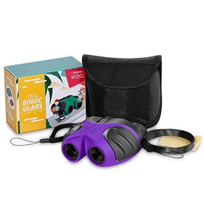 Abbildung von JRD&amp;BS WINL Kinder Fernglas Spielzeug,8x12 Teleskop FÜR Outdoor Toys Mädchen Von 3 12 Jahren,EIN Cooles Spielzeug 4 8 Jährige Jungs Geburtstagsgeschenk Zum Jungen Mädchenjugendlichen Lila