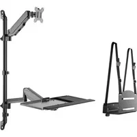 Abbildung von DIGITUS Monitor Halterung &amp; Tastaturablage PC Wandmontage 1 bis 32 Zoll Schwarz, Max.: 8 kg VESA: 75x75 100x100