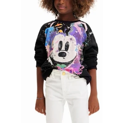 Abbildung von Desigual Girl&#039;s Mickey 2000 Negro Sweater, Black, 6 Years