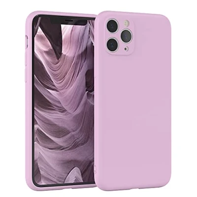 Abbildung von EAZY Case Silikonhülle für iPhone 11 Pro Hülle Silikon Violett weich stoßfeste Handyhülle Schutzhülle mit Kameraschutz Dünn Premium Schutz Cover TPU Phone Bumper in Flieder