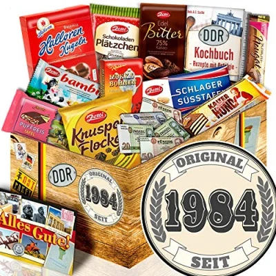 Abbildung von Original seit 1984 ++ Geschenke 40. Geburtstag Mann Ostpaket DDR Schokolade
