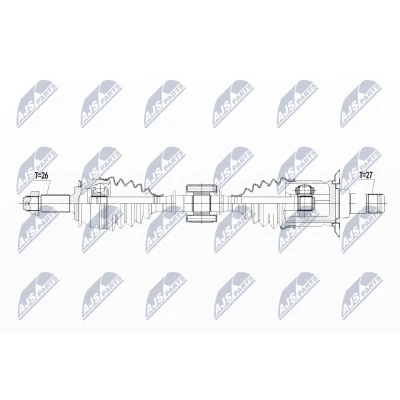 Abbildung von NTY NPW BM 103 Antriebswelle Hinterachse links MINI: Countryman