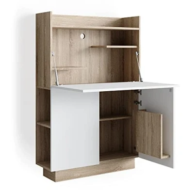 Abbildung von Vicco Regal Schreibtisch Alena, Weiß/Sonoma, 85 x 27 cm