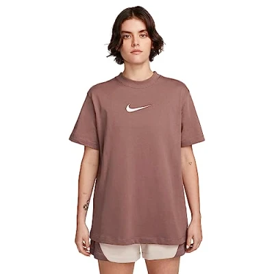 Abbildung von Nike Sportswear TEE Tshirt basic, Damen, Größe: XS, Plum eclipse/white