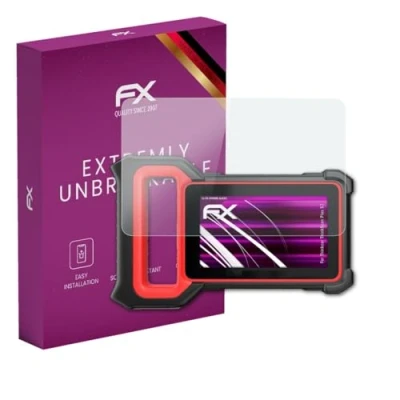 Abbildung von atFoliX Glasfolie kompatibel mit Thinkcar ThinkScan Plus S7 Panzerfolie, 9H Hybrid Glass FX Schutzpanzer Folie