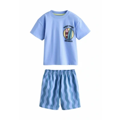 Abbildung von Next Regular FIT 3 PACK Nachtwäsche Set für Kinder, Größe: 98, Blue brown