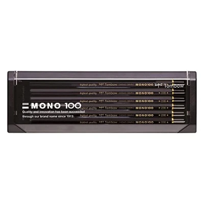 Abbildung von Tombow Mono 100 2H Bleistift Härtegrad 2H, 12 er Set, schwarz