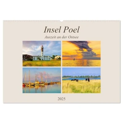 Abbildung von Insel Poel Auszeit an der Ostsee (Wandkalender 2025 DIN A2 quer), CALVENDO Monatskalender