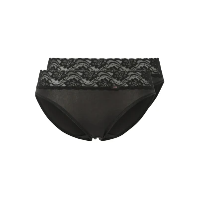 Abbildung von DIM PLUS Dentelle 2 PACK Slip, Damen, Größe: 46/48, Noir