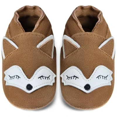 Abbildung von IceUnicorn Baby Lauflernschuhe Krabbelschuhe Mädchen Jungen Lederschuhe Weicher Leder Hausschuhe Wildledersohlen Babyschuhe(Kastanienfuchs, 0 6 Monate)