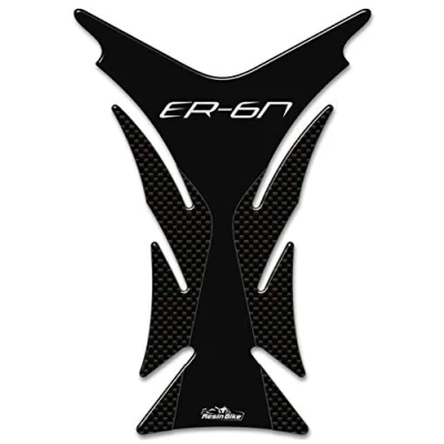 Abbildung von Resin Bike Aufkleber Motorrad Kompatibel mit Kawasaki ER 6N. Schutz Tankpad Von Hülle PU Graffi. 3D Harz Beschichtet Messen Universal Wirkung Kohlenstoff