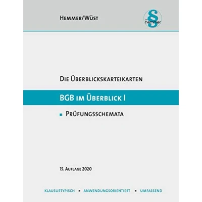 Abbildung von Überblickskarteikarten BGB im Überblick I (Zivilrecht) (Karteikarten Zivilrecht)