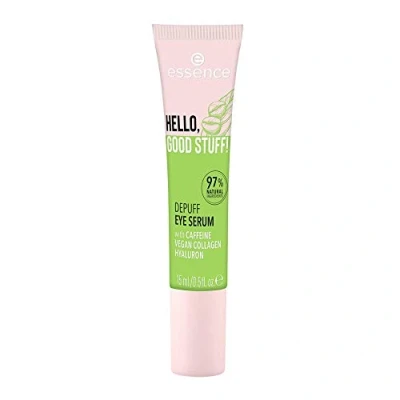 Abbildung von essence HELLO, GOOD STUFF! DEPUFF EYE SERUM, Augenpflege, Transparent, pflegend, beruhigend, vegan, ölfrei, ohne Alkohol, Parabene, 1er Pack (15ml)