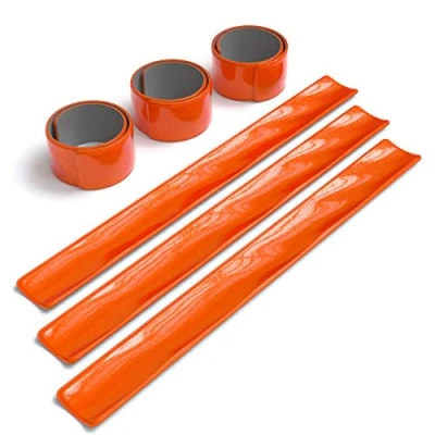 Abbildung von EAZY CASE 6X Reflektorband, Reflektoren Set, reflektierendes Schnapparmband, Sicherheitsarmband, Reflektorenbänder ideal zur Erhöhung der Sichtbarkeit, Neon Orange