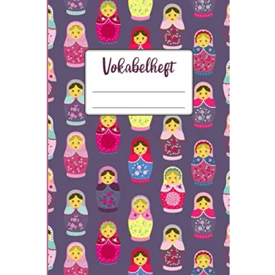 Abbildung von Vokabelheft Russisch Vokabeln Russisch: Russische Lernen im 80 Seiten Din A5 (6x9) 2 Spalten Schulheft mit ... und Matroschka Russland