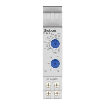Abbildung von Theben 0060003 ELPA 6 Plus Treppenlicht Zeitschalter elektronisch, TLZ, Ausschaltvorwarnungen, Multifunktion, jederzeit nachschaltbar, 600 W LED