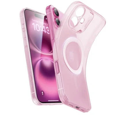 Abbildung von ESR für iPhone 16 Hülle, kompatibel mit MagSafe, Kameraschutz, stoßfeste dünne widersteht Vergilbung und Kratzern, magnetische Handyhülle 16, Zero Serie, Rosa
