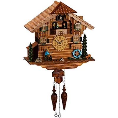 Abbildung von St. Leonhard Cuckoo Clock: Handgeschnitzte Quarz Kuckucksuhr mit Musik und beweglichen Figuren (Kuckuckuhr, Uhr, Schwarzwald)