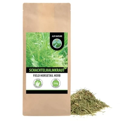 Abbildung von Schachtelhalmtee (250g), Schachtelhalmkraut geschnitten, schonend getrocknet, Zinnkrauttee, Ackerschachtelhalm 100% rein und naturbelassen zur Zubereitung von Tee, Kräutertee, Schachtelhalm Tee