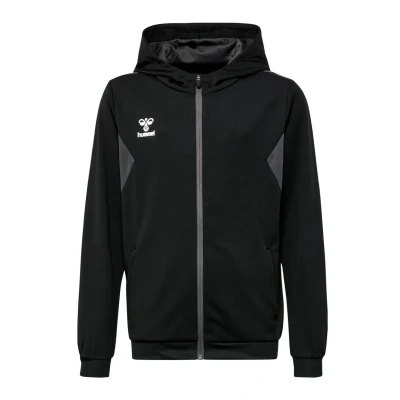 Abbildung von Hummel Hmlauthentic PL ZIP Hoodie Trainingsjacke für Kinder, Größe: 116, Black