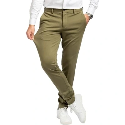 Abbildung von Performance Pants Herren Olivgrün (Größe 33W/30L) Stilvolle Hosen Stretch Angenehme Praktische Männer für Business &amp; Freizeit Bequeme Stoffhose