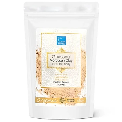 Abbildung von Ghassoul Rein organisch &amp; 100% natürlich. Marokkanische Vulkanlava für Hautpflege (Gesicht und Körper) Haarpflege (Naturshampoo) Rhassoul Tonerde 250 g