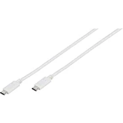 Abbildung von Vivanco 45293 USB Kabel, 1 m, C, Weiß Kabel (1 3.1 (3.1 Gen 2), Stecker/Stecker, weiß)