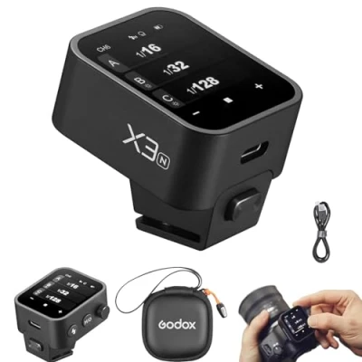 Abbildung von GODOX X3N X3 N TTL kabelloser Blitzauslöser, Touchscreen Blitzsender für Nikon Kameras, integrierter Akku (GODOX X2T/Xpro/XProII Upgrade Version)