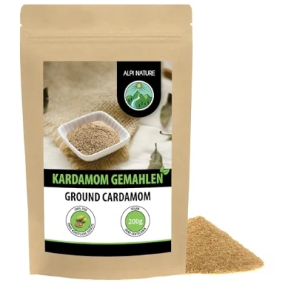 Abbildung von Kardamom gemahlen (200g), Kardamompulver 100% naturrein, natürlich ohne Zusätze, vegan