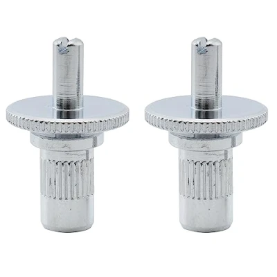 Abbildung von Musiclily Pro Metrische Nashville Tune o matic Brücke M4 Bolzen und Buchsen für Epiphone Les Paul Style E Gitarre, Chrom (2er Set)