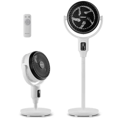 Abbildung von Pro Breeze AirFlo Standventilator 109cm Leiser Ventilator mit Fernbedienung &amp; LED Display 2 Modi, Oszillierend, 29 dB, Höhenverstellbar Energieeffizient für Schlafzimmer, Büro Zuhause