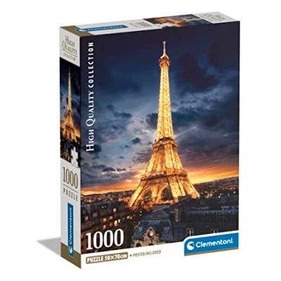Abbildung von Clementoni® Puzzle High Quality Collection Compact, Eiffel Turm, mit neuer Compact Box, 1000 Puzzleteile, Made in Europe, FSC® schützt Wald weltweit
