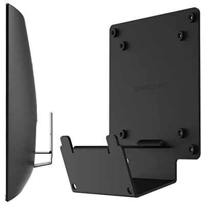 Abbildung von HumanCentric VESA Halterung Adapter für Samsung Curved Monitore U32R590, U32R590C, Montiert Monitor auf Ständer, Arm oder Tischhalterung mit 75x75 100x100mm