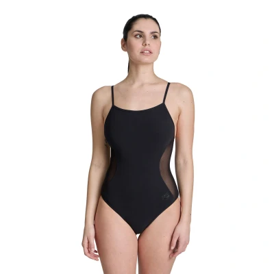 Abbildung von Arena MESH Panels Closed BACK Badeanzug, Damen, Größe: 38, Black