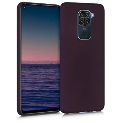 Abbildung von kwmobile Case kompatibel mit Xiaomi Redmi Note 9 Hülle Schutzhülle aus Silikon metallisch schimmernd Handyhülle Metallic Brombeere