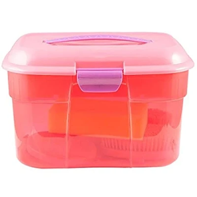 Abbildung von PFIFF 102272 82 Putzkiste mit Inhalt, rosa