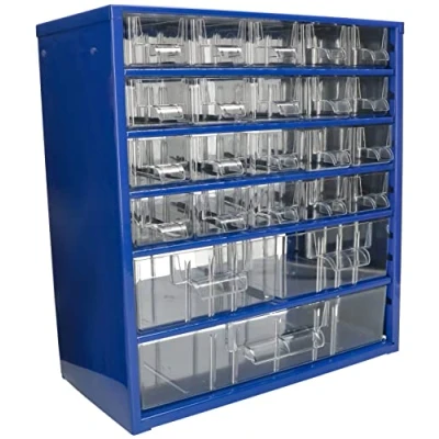 Abbildung von KOTARBAU® Werkstatt Aufbewahrungsbox mit Schubfächern 306x327x155 Sortierkasten 20K2M1G Kleinteilemagazin Blau Metall