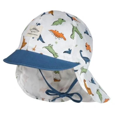 Abbildung von maximo Mini Boy Schildmütze, Dino Nackenschutz, UV 15 53 wollweiß/Denim