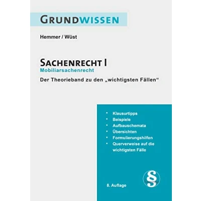 Abbildung von 10200 Skript Grundwissen Zivilrecht Sachenrecht I: Theorieband zu &quot;Die 50 wichtigsten Fälle I&quot; (Skripten Zivilrecht)