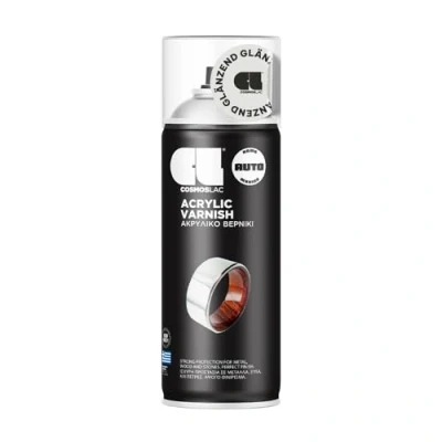Abbildung von Klarlack Spray glänzend transparent &amp; wasserfest 400 ml Acryllack Acryl Lack Sprühlack Lackspray für Kunststoff, Metall, Holz, uvm.