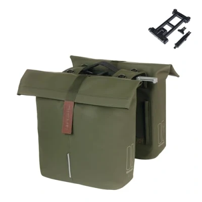 Abbildung von Basilikum City Doppel Fahrradtasche MIK 28 32L Moosgrün