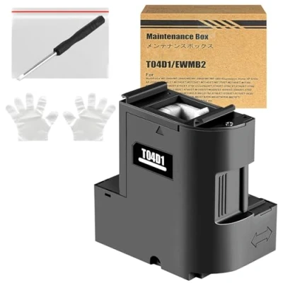 Abbildung von T04D1 / T04D100 Wartungsbox Kompatibel für Epson ET 4850 4856 5150 5170 15000 M1170 M1180 M2170 M3170 M3180 Drucker Wartungskasten C13T04D100 Resttintenbehälter, 1 Pack